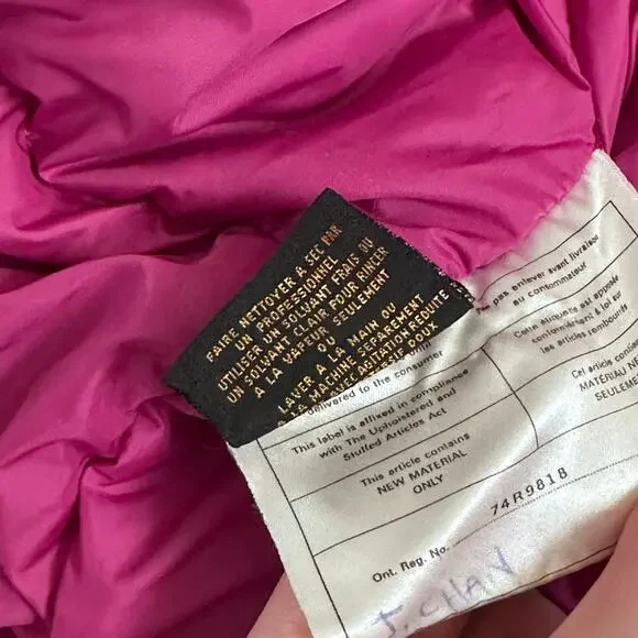 Vintage 90s Eddie Bauer Goose Down Ski Puffer Winter Parka Jacket Retro Pink - Picture 14 of 14